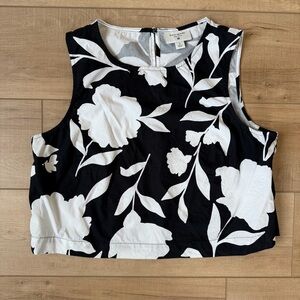 Women's Classic Rose Shell Tank Top - kate spade new york Black/Cream Medium